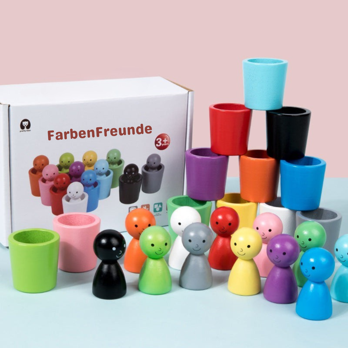 FarbenFreunde™ / Becherstapel- Und Farbsortierspiel - Sopheria