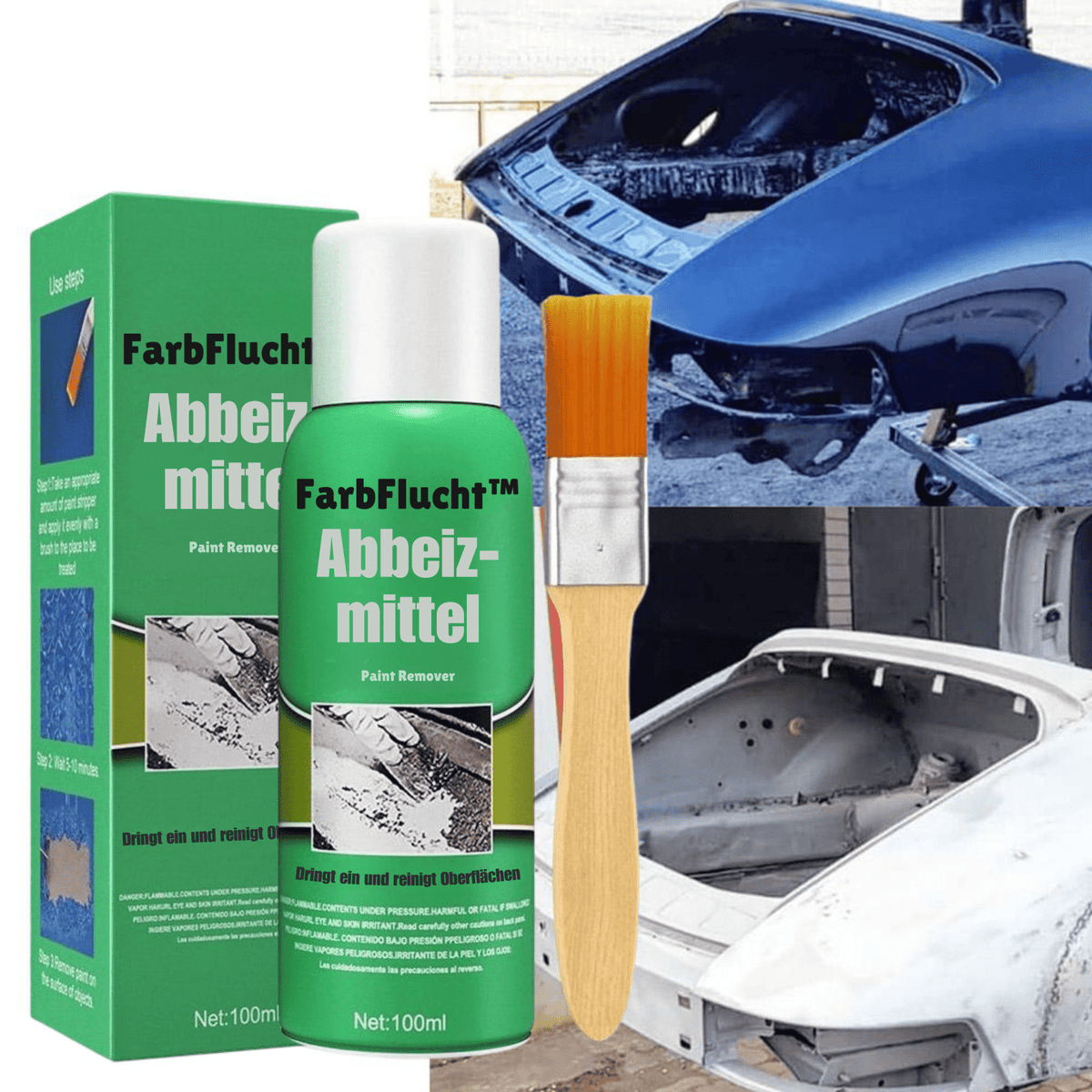 FarbFlucht™ / Super Schneller Farbentferner Ohne Giftstoffe Mit Gratis Pinsel (1+1 GRATIS) - Sopheria