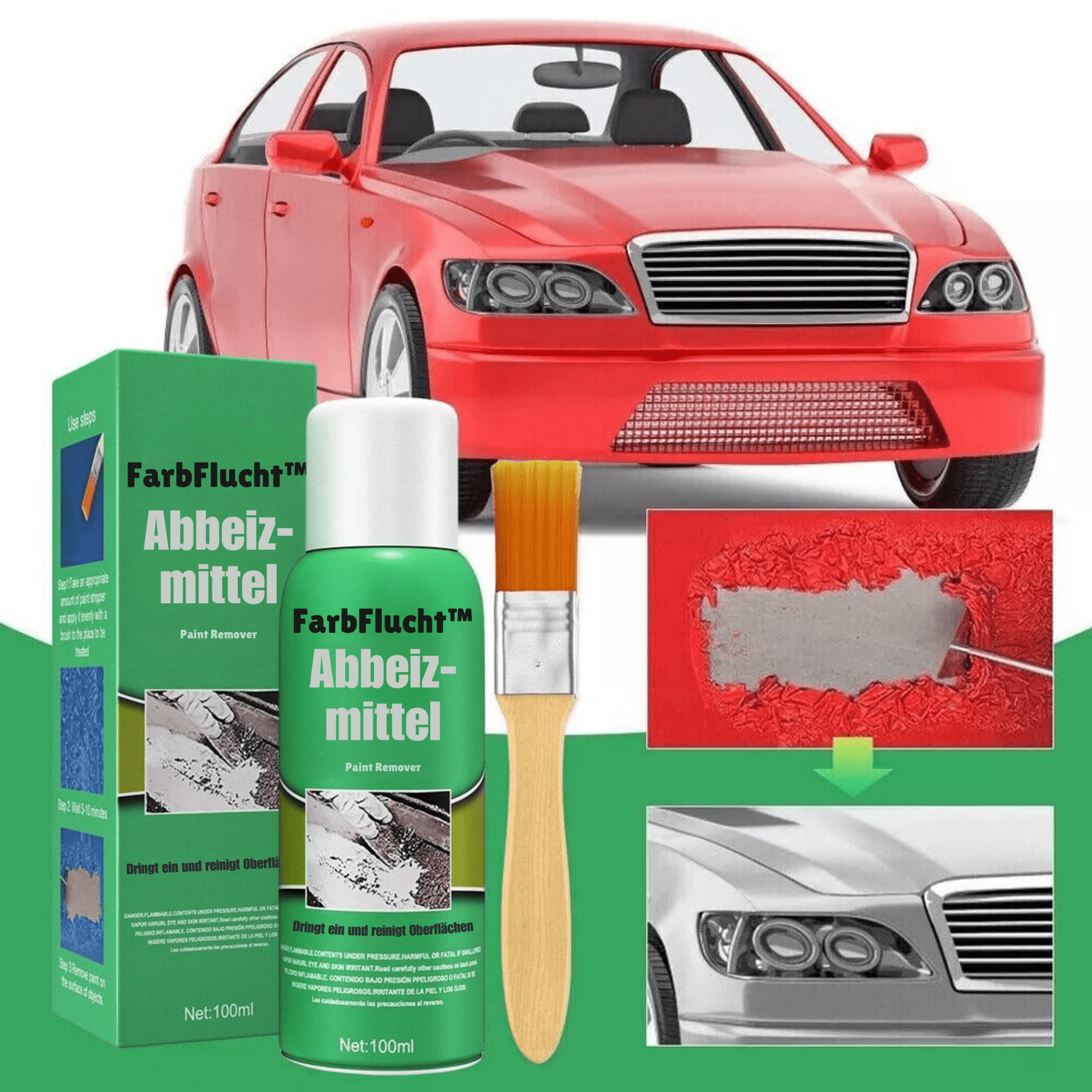 FarbFlucht™ / Super Schneller Farbentferner Ohne Giftstoffe Mit Gratis Pinsel (1+1 GRATIS) - Sopheria