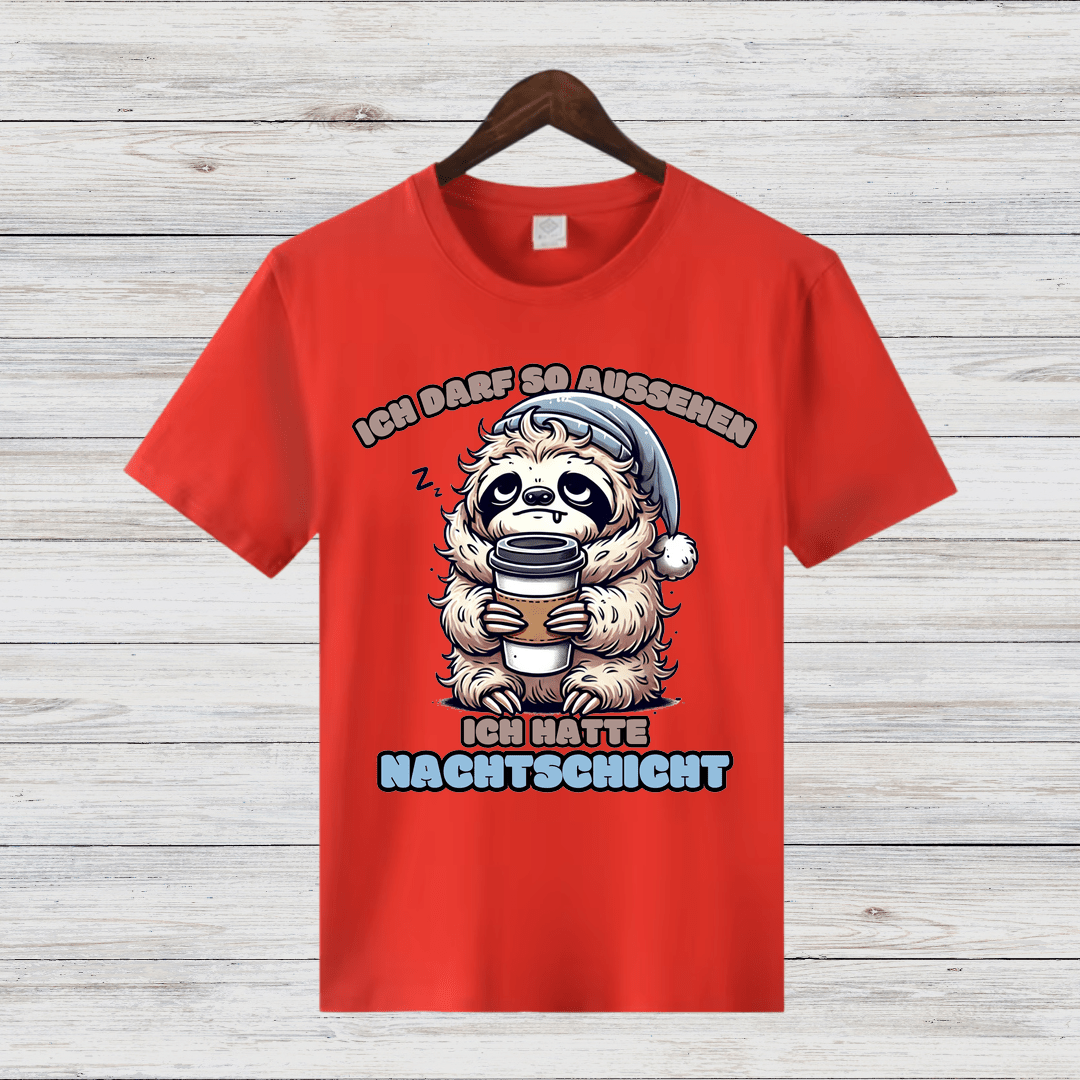 Faultier Nachtschicht | Lustiges Wintershirt | Humorvolles Faultier Design | Statement Shirt für kalte Tage - Sopheria