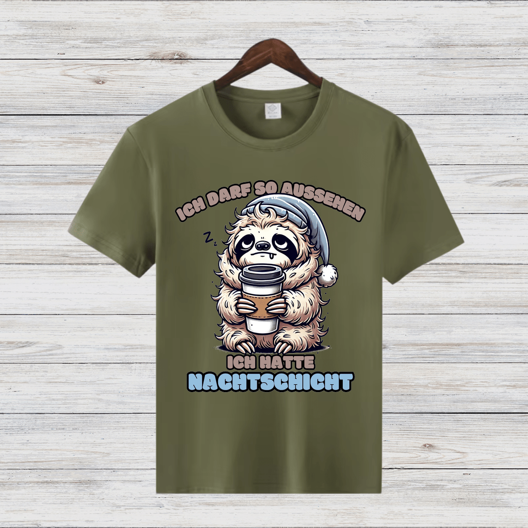 Faultier Nachtschicht | Lustiges Wintershirt | Humorvolles Faultier Design | Statement Shirt für kalte Tage - Sopheria