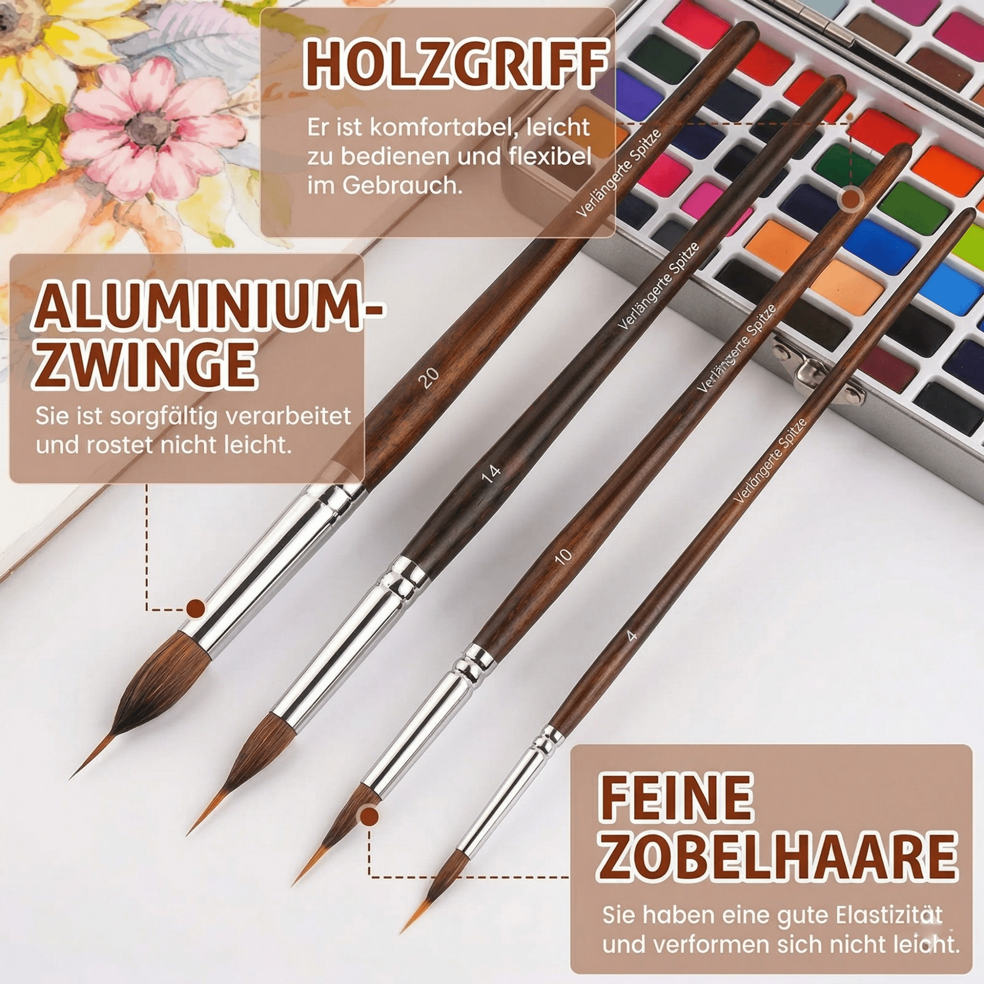 FeinStrich – Präzisions Pinselset für Details - Sopheria