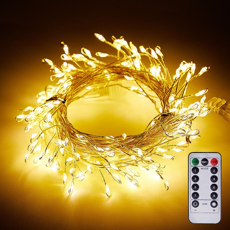 FestlichFunkel™ / LED-Kupferdraht Weihnachtsbeleuchtung – Warme, Magische Glut (9 M, 300 LEDs) - Sopheria