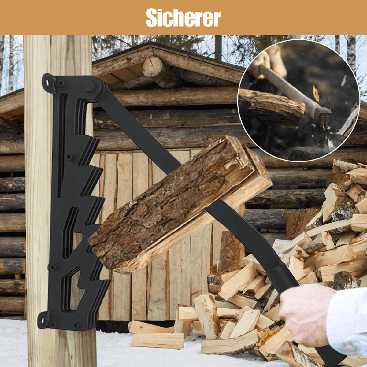 FeuerFreund™ / Wandmontierter Anzündholzspalter - Sopheria
