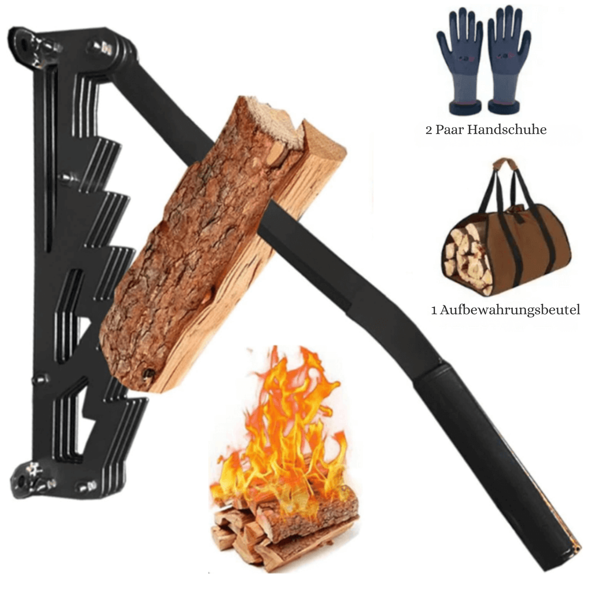 FeuerFreund™ / Wandmontierter Anzündholzspalter - Sopheria