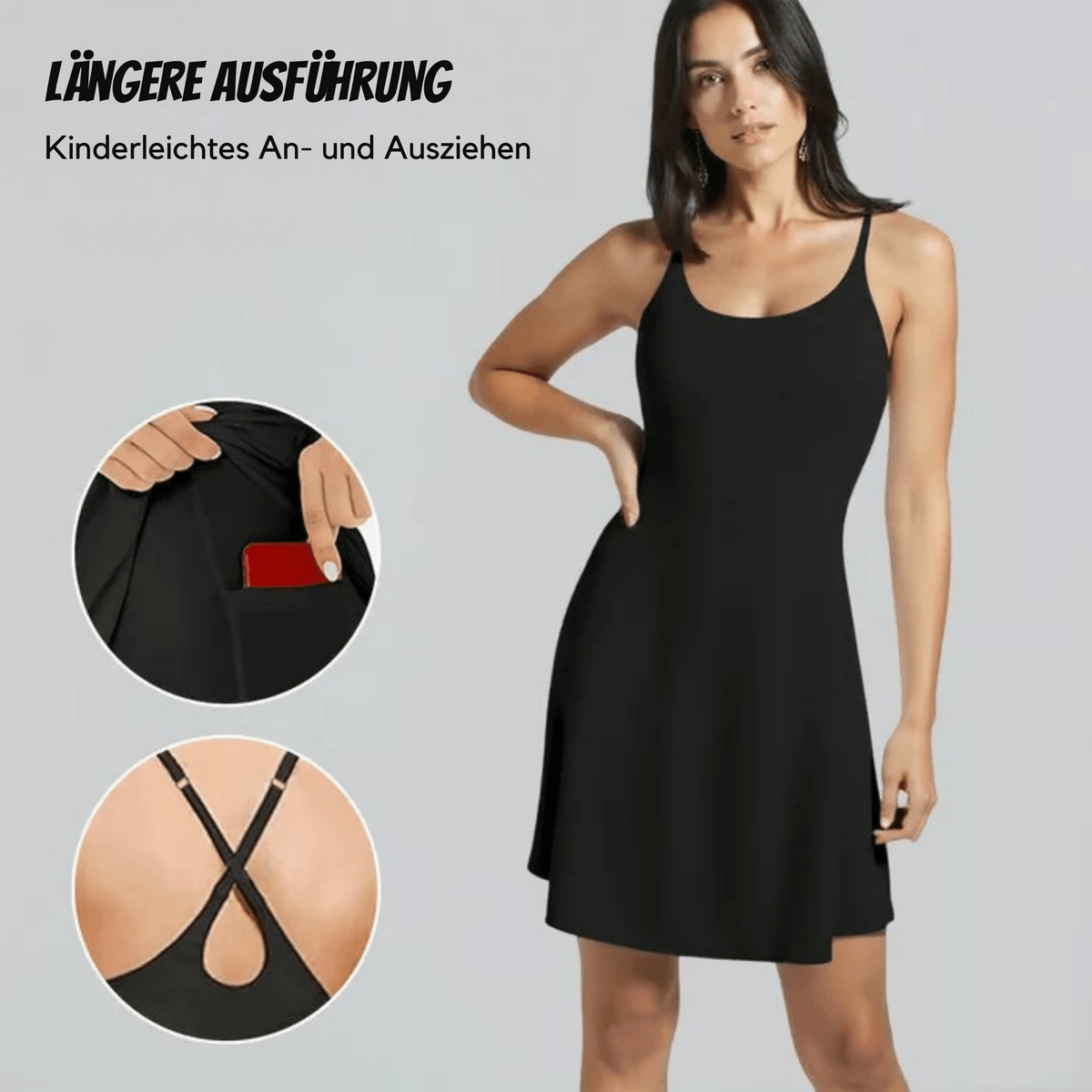 FitFinesse™ / Rückenfreies Fitnesskleid für mühelosen Stil und optimalen Halt - Sopheria