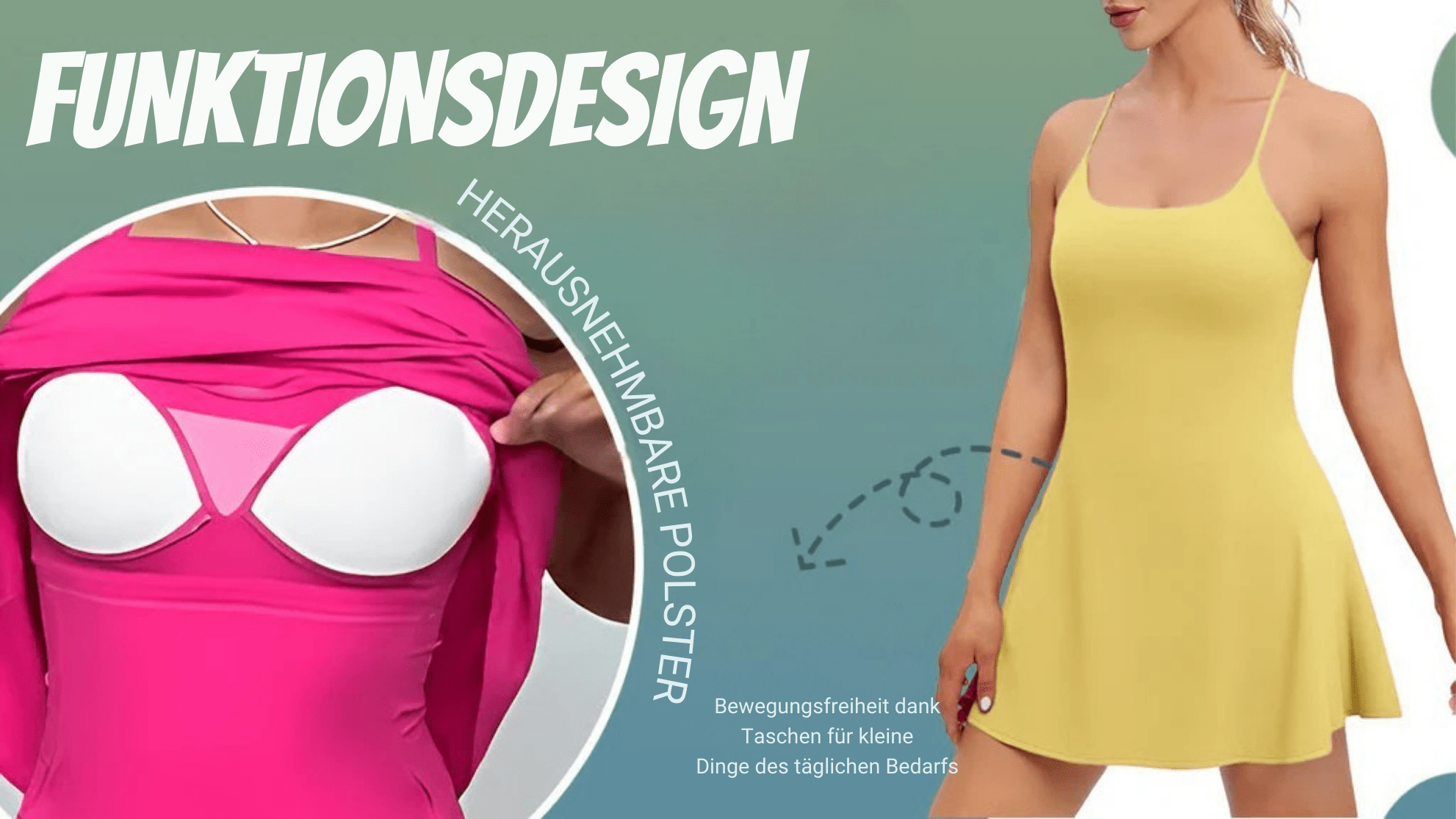 FitFinesse™ / Rückenfreies Fitnesskleid für mühelosen Stil und optimalen Halt - Sopheria