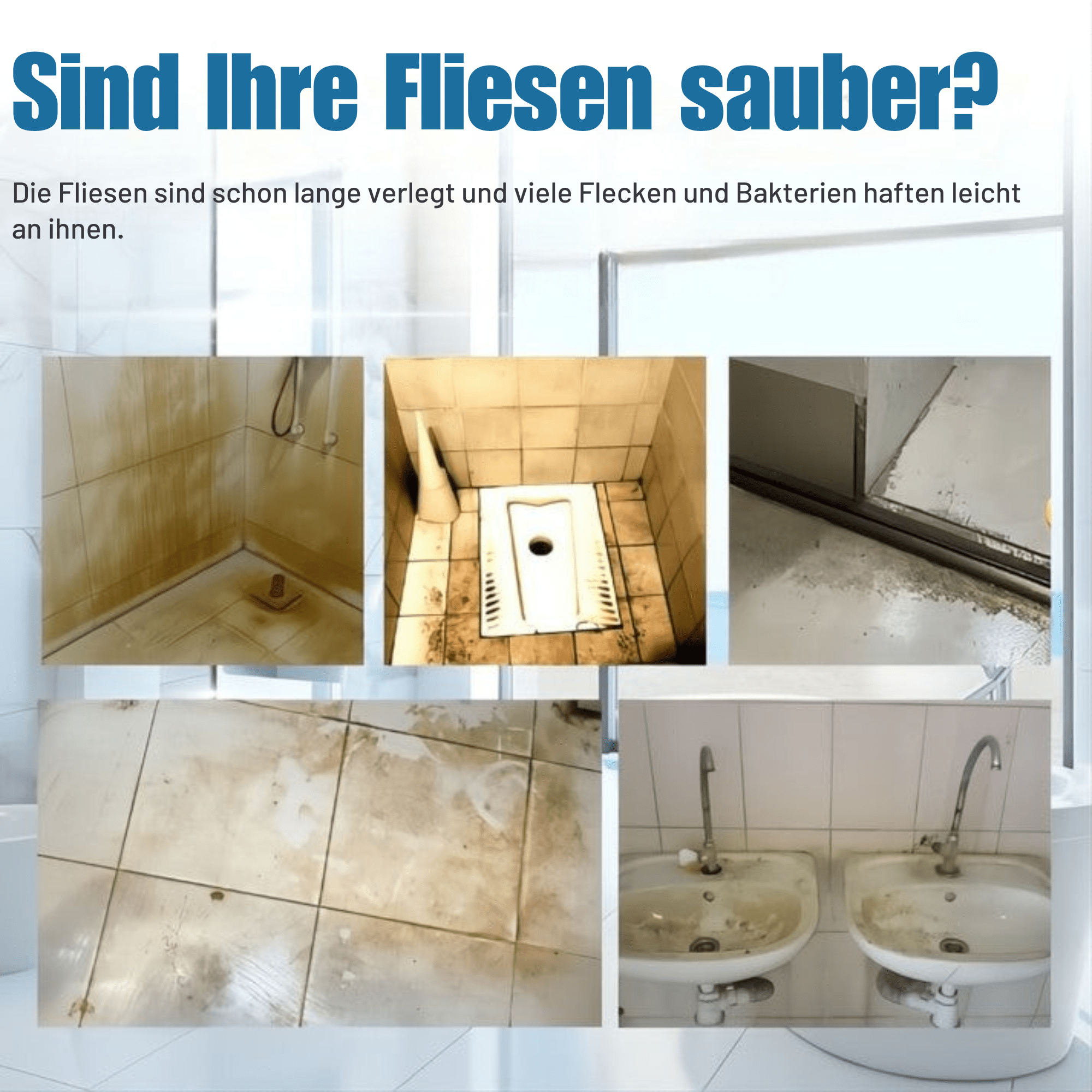 FleckFlucht™ / Fliesenreiniger, der Schlamm und Flecken verschwinden lässyt - Sopheria
