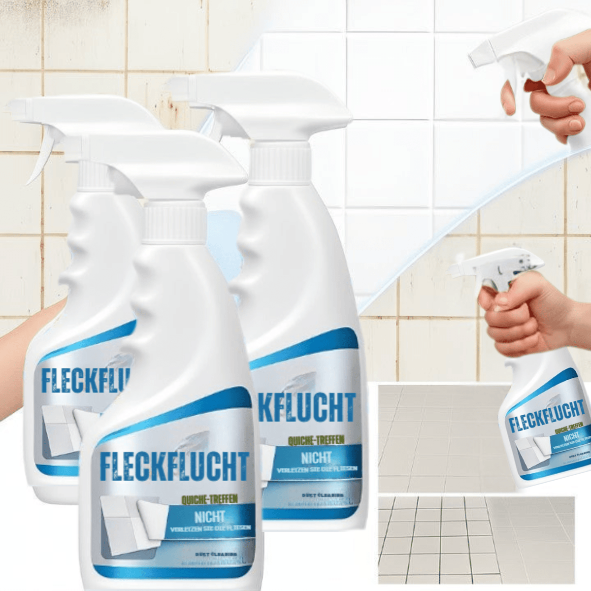 FleckFlucht™ / Fliesenreiniger, der Schlamm und Flecken verschwinden lässyt - Sopheria