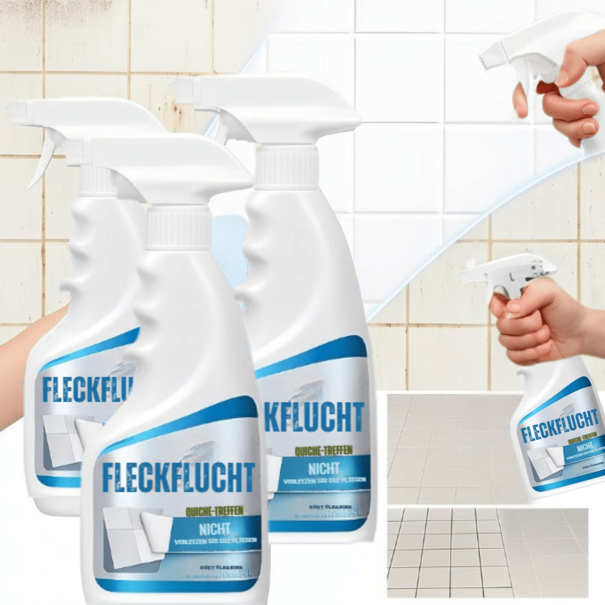 FleckFlucht™ / Fliesenreiniger, der Schlamm und Flecken verschwinden lässyt - Sopheria