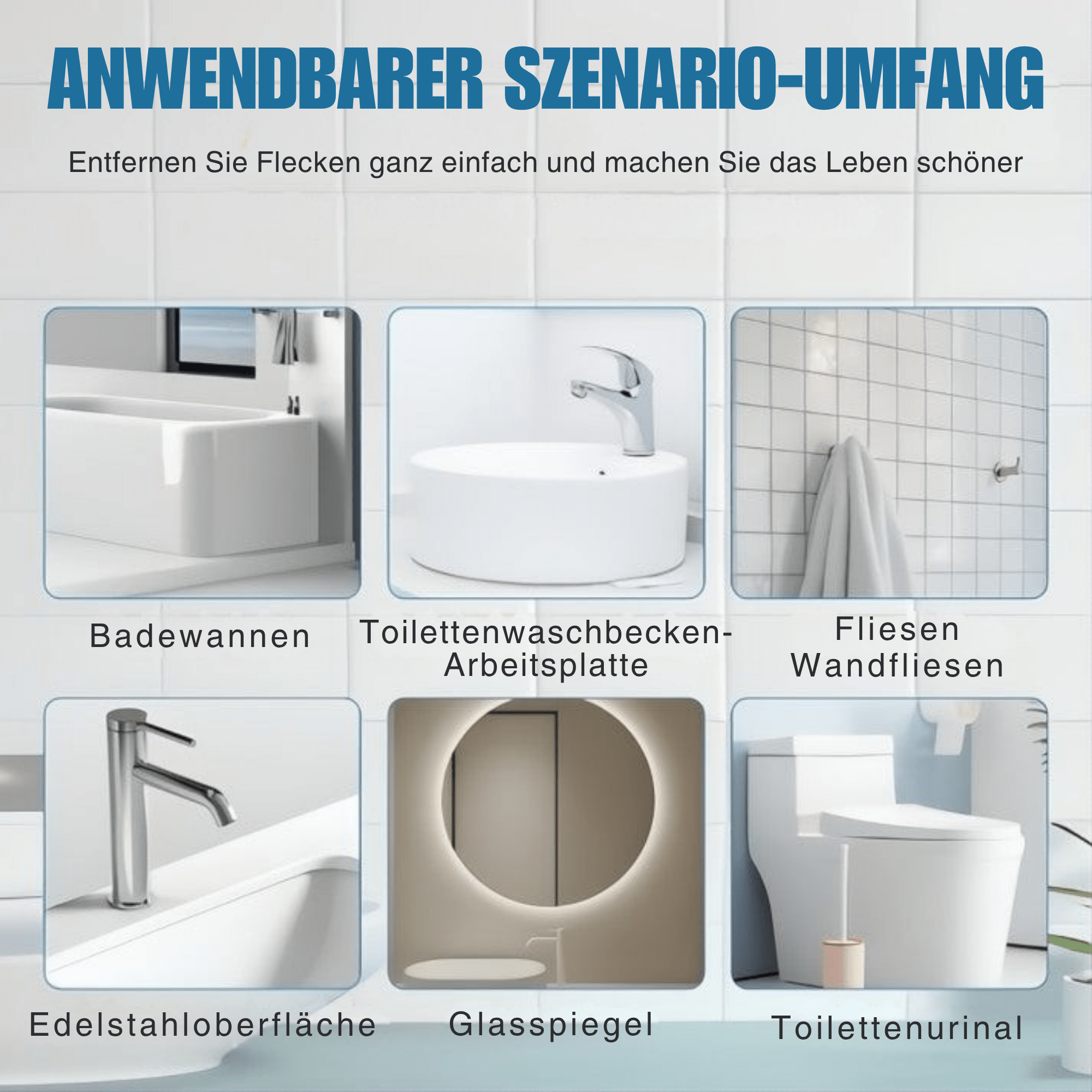 FleckFlucht™ / Fliesenreiniger, der Schlamm und Flecken verschwinden lässyt - Sopheria