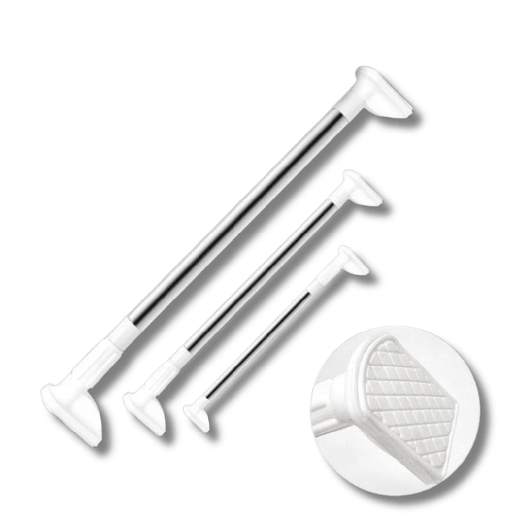 FlexiStange™ / Verstellbare Dusch- & Vorhangstange, Rostfrei & Werkzeugfrei, Edelstahl - Sopheria