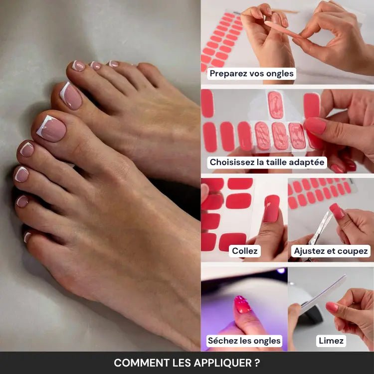 French-Weißes Gel-Pediküre-Set - Sopheria