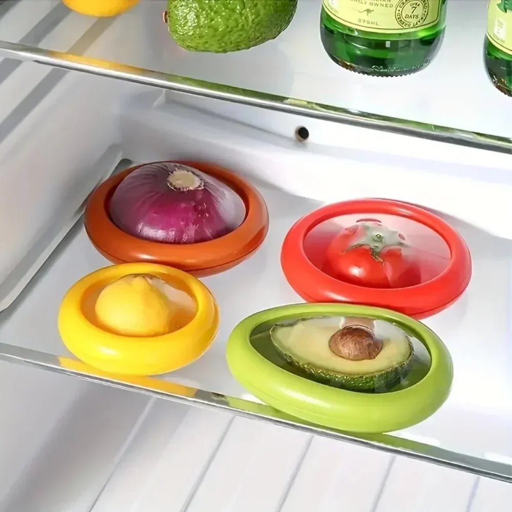 FruchtFix™ / Wiederverwendbare Deckel für geschnittenes Obst und Gemüse - Sopheria