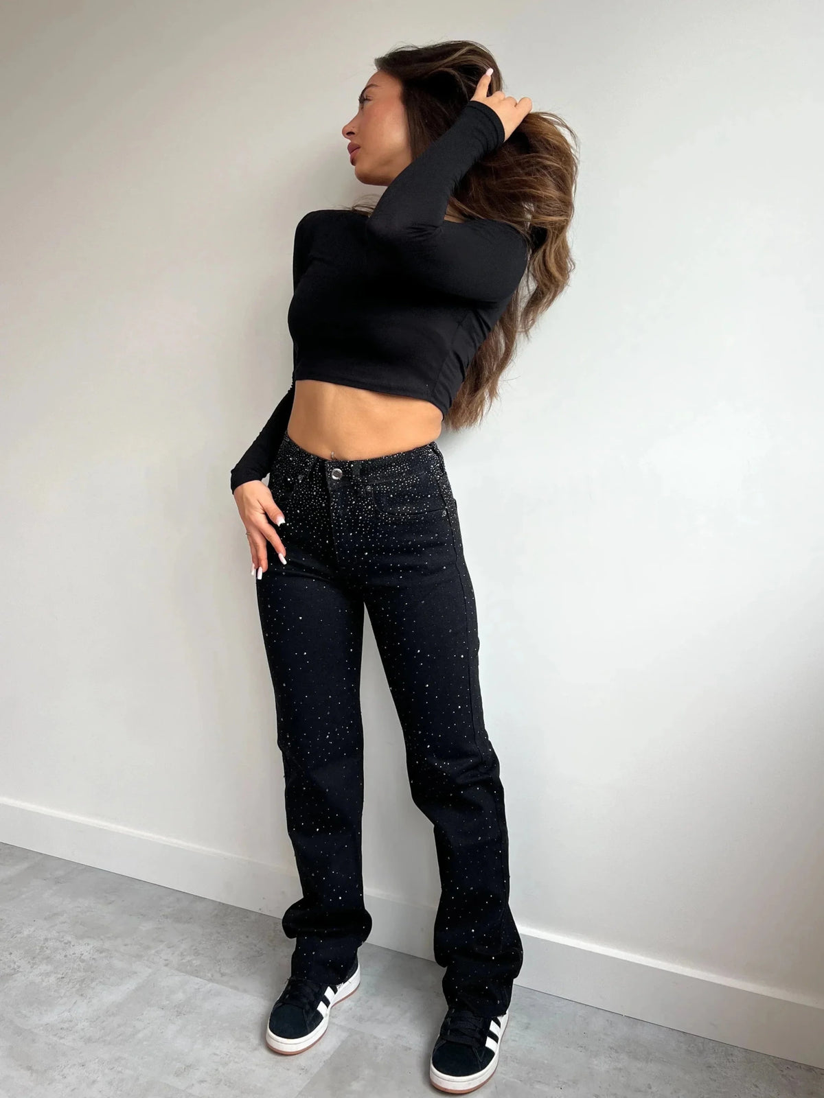 FunkelFit™ / Kristall-Jeans – Glitzernde Strasssteine - Sopheria