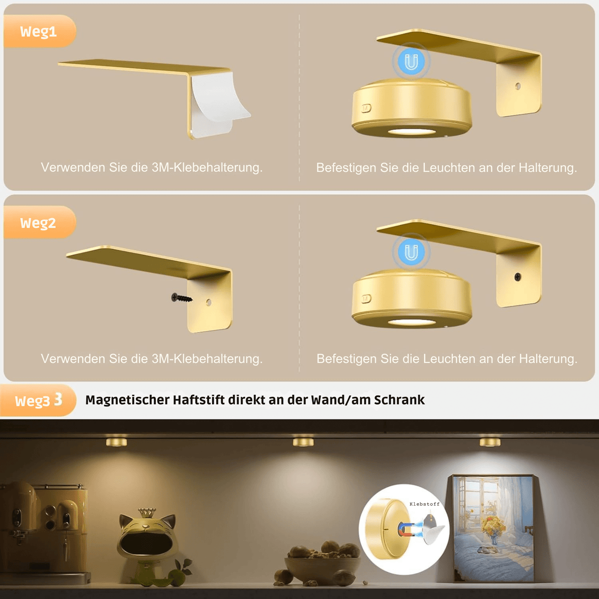 GalerieGlanz™ / Verstellbare Kunstpräsentationsbeleuchtung - Sopheria