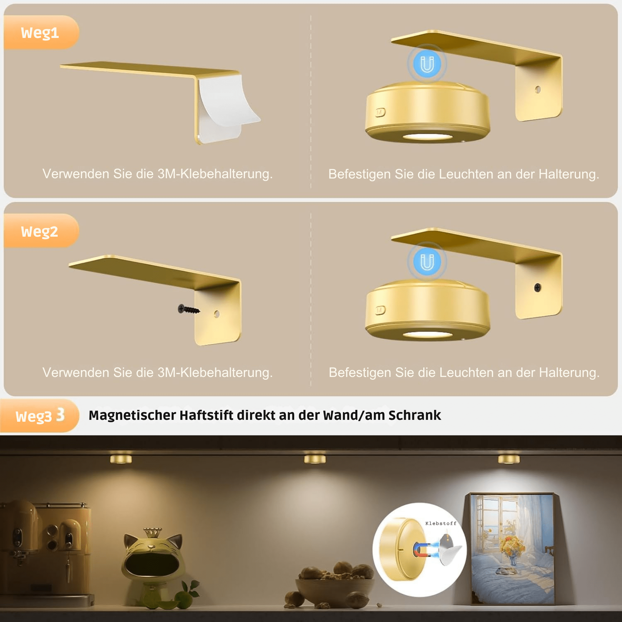 GalerieGlanz™ / Verstellbare Kunstpräsentationsbeleuchtung - Sopheria