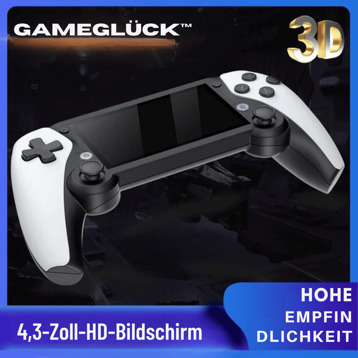 GameGlück™ / Handheld-Retrokonsole mit HDMI für sofortigen Spielspaß am TV - Sopheria