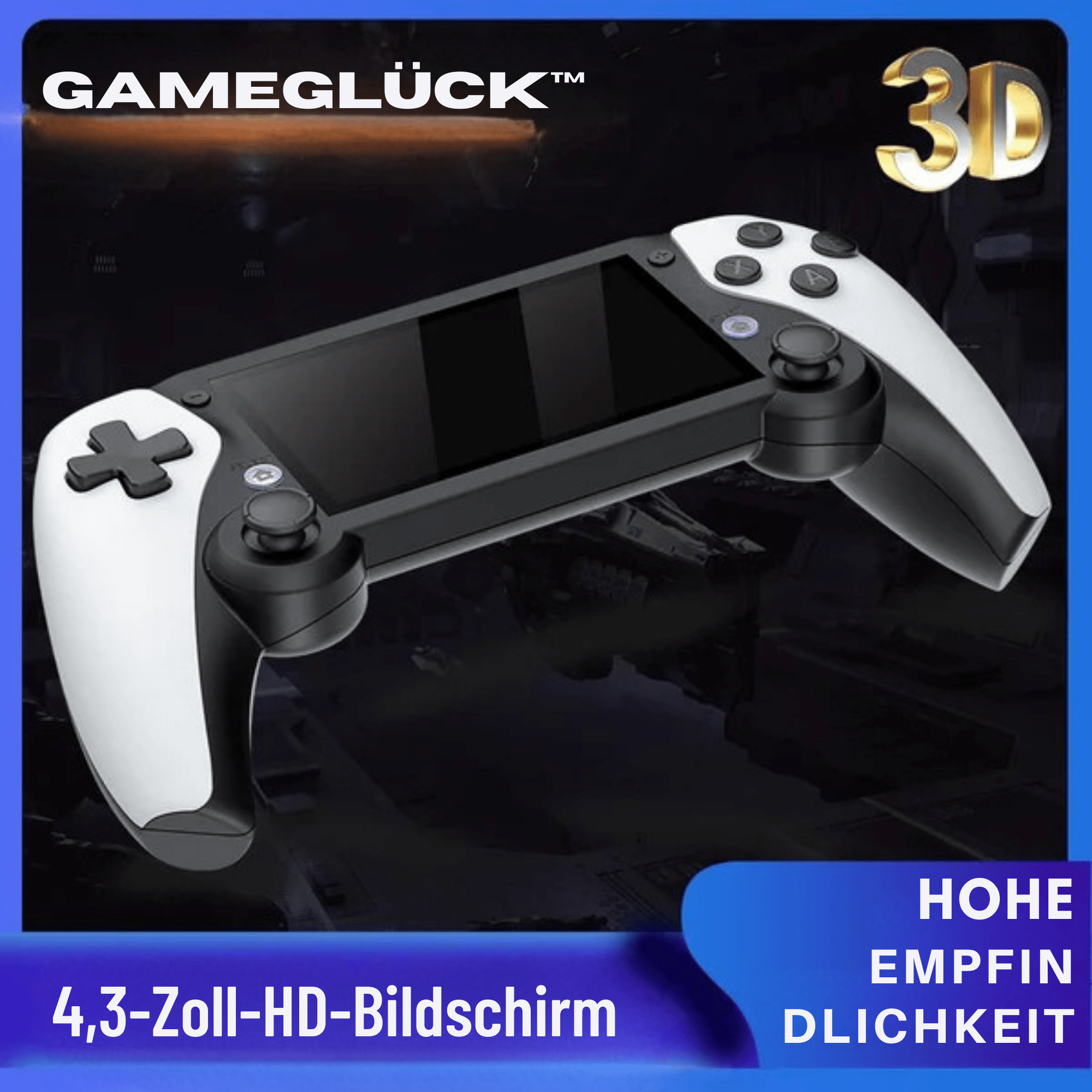 GameGlück™ / Handheld-Retrokonsole mit HDMI für sofortigen Spielspaß am TV - Sopheria