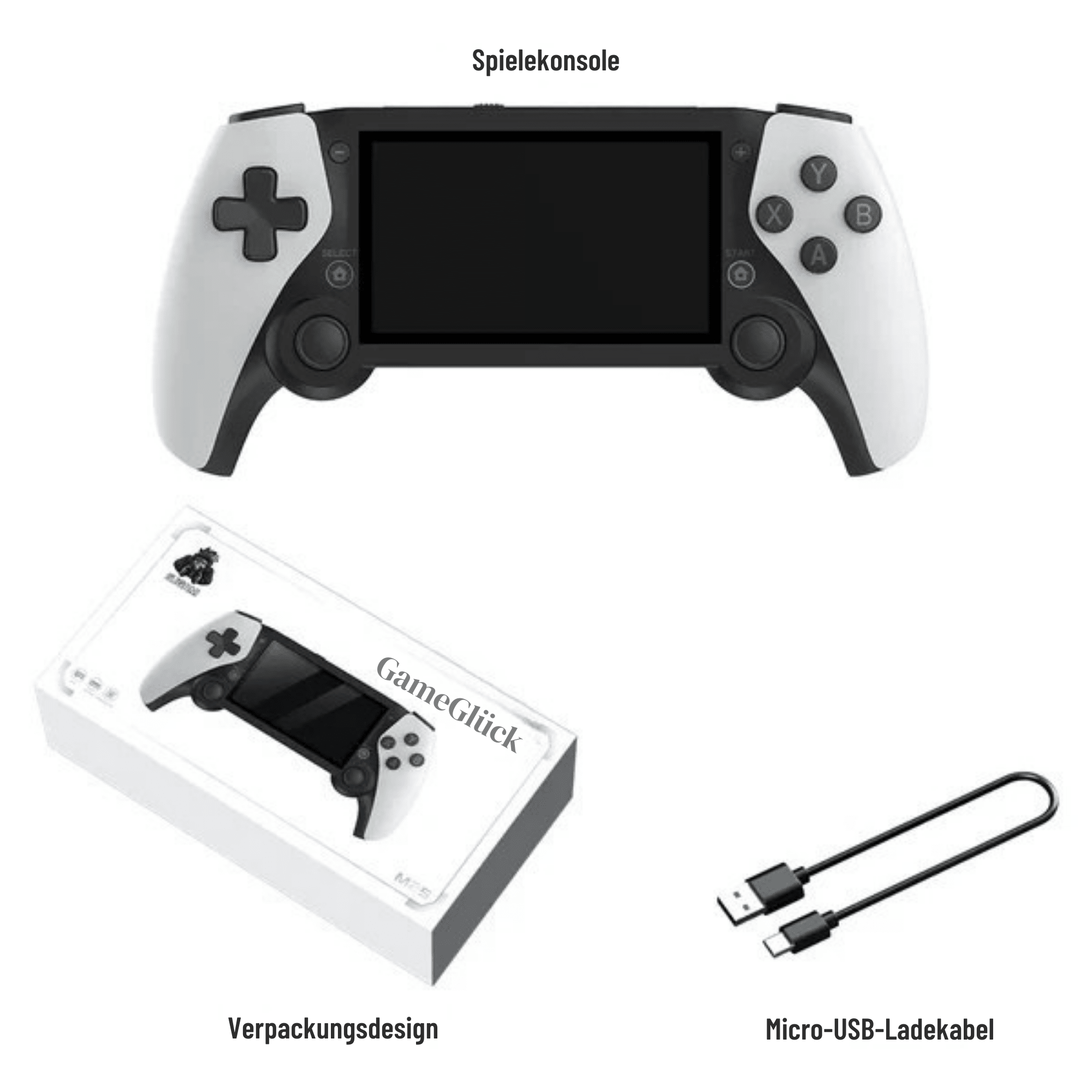 GameGlück™ / Handheld-Retrokonsole mit HDMI für sofortigen Spielspaß am TV - Sopheria