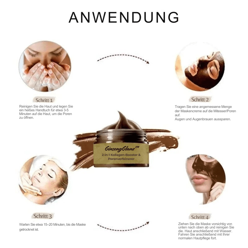 GinsengGlanz / 2 in 1 Kollagen-Booster & Porenverfeinerer - Sopheria