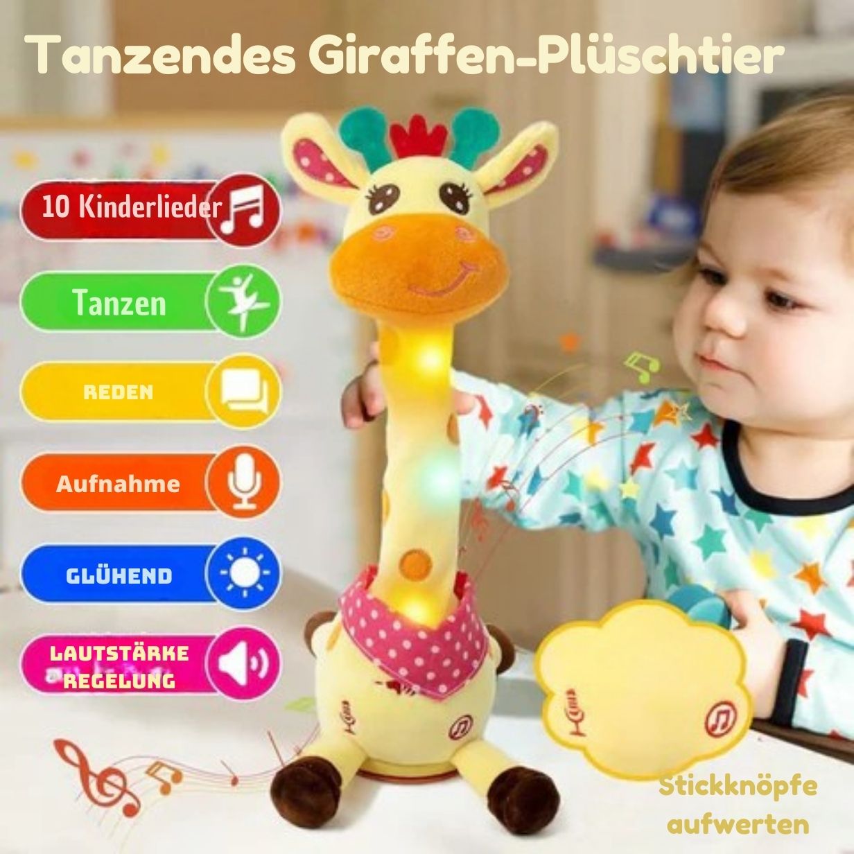 GiraffenGroove™ / Singendes und tanzendes Giraffenspielzeug - Sopheria