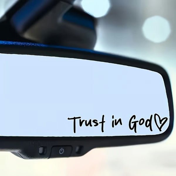 GlaubFahrt – Christlicher Auto Spiegel Sticker - Sopheria