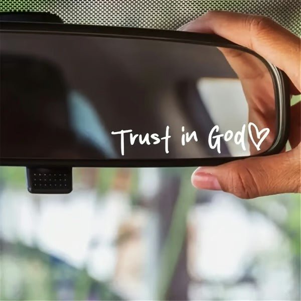 GlaubFahrt – Christlicher Auto Spiegel Sticker - Sopheria