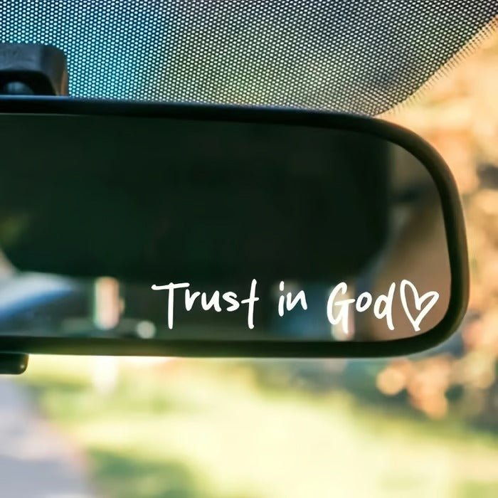 GlaubFahrt – Christlicher Auto Spiegel Sticker - Sopheria