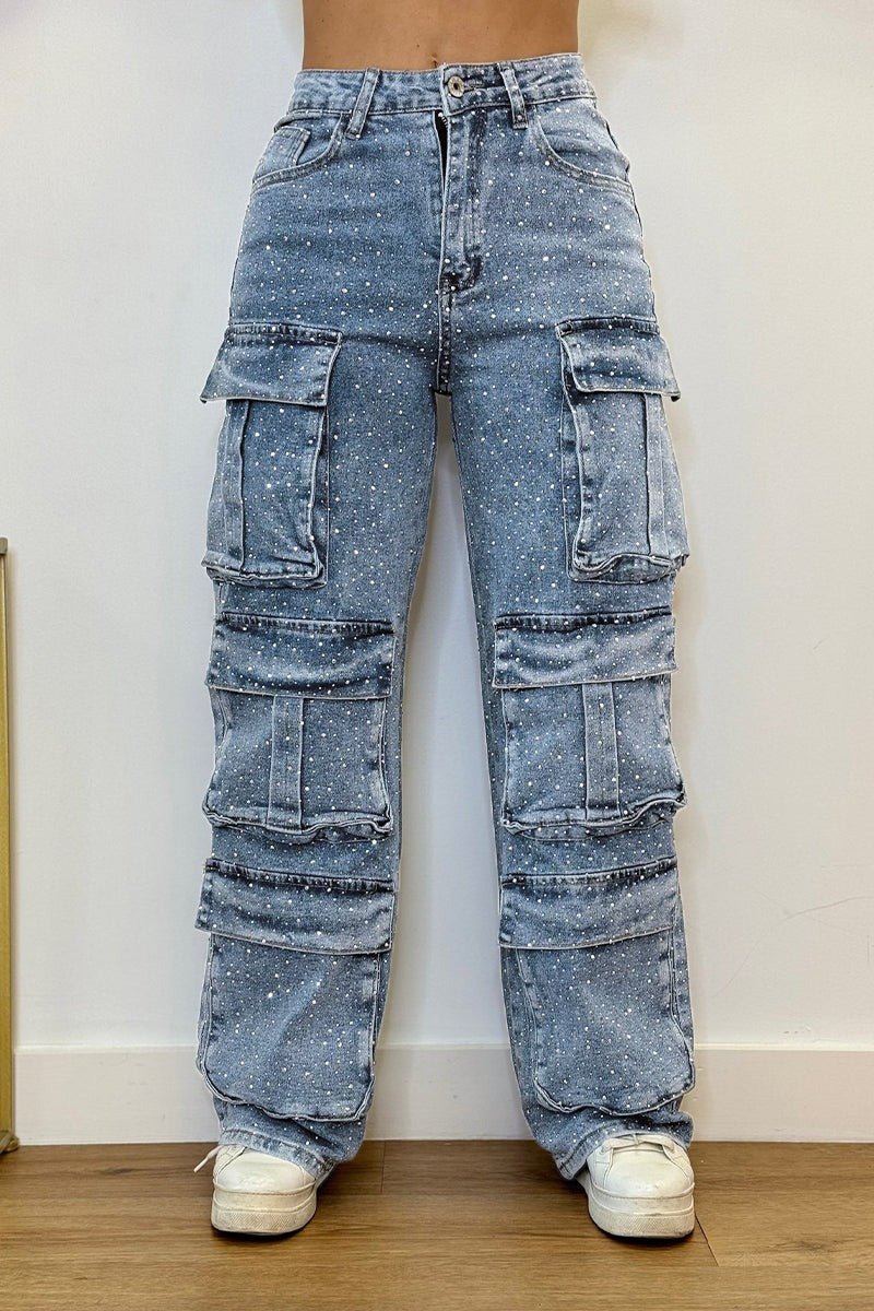GlitzerGabel™ / Strass-Jeans - Sopheria