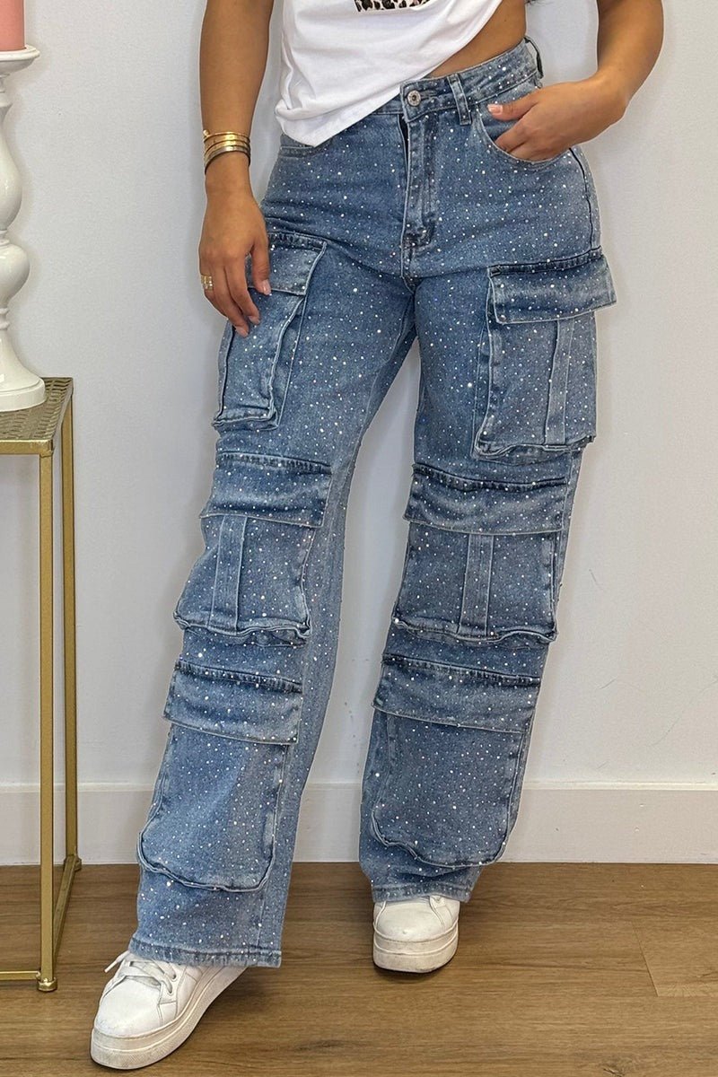 GlitzerGabel™ / Strass-Jeans - Sopheria
