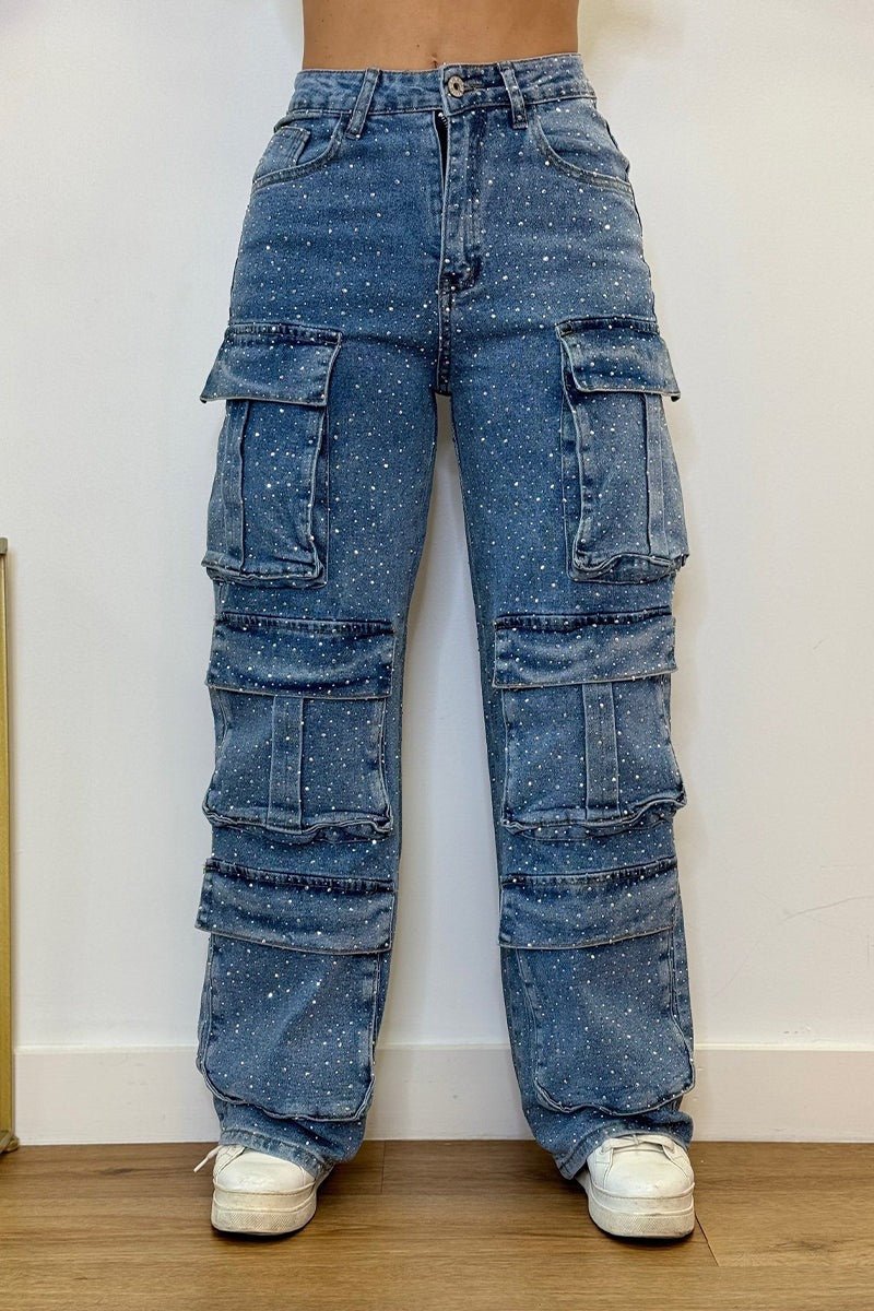 GlitzerGabel™ / Strass-Jeans - Sopheria