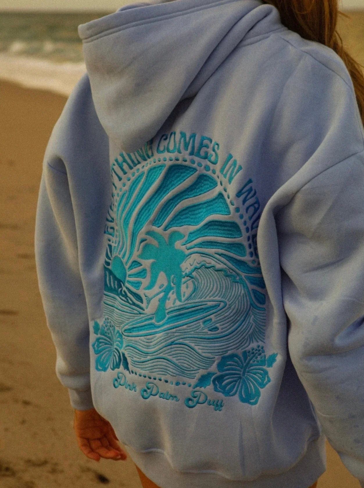 Tanja™ / Sonnenuntergang Wellen Hoodie