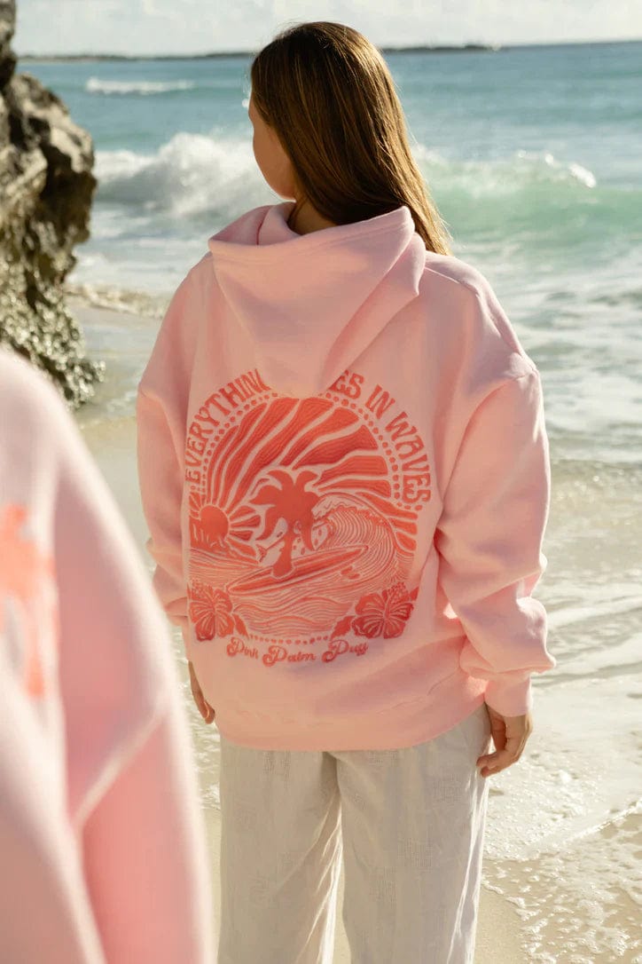 Tanja™ / Sonnenuntergang Wellen Hoodie