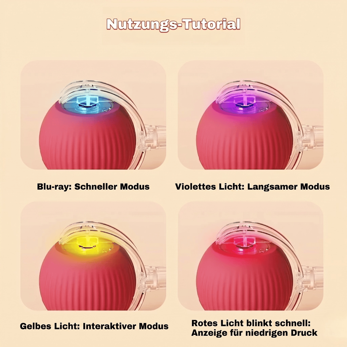 Glowpaws - LED Spielball für aktive Hunde & Katzen - Sopheria
