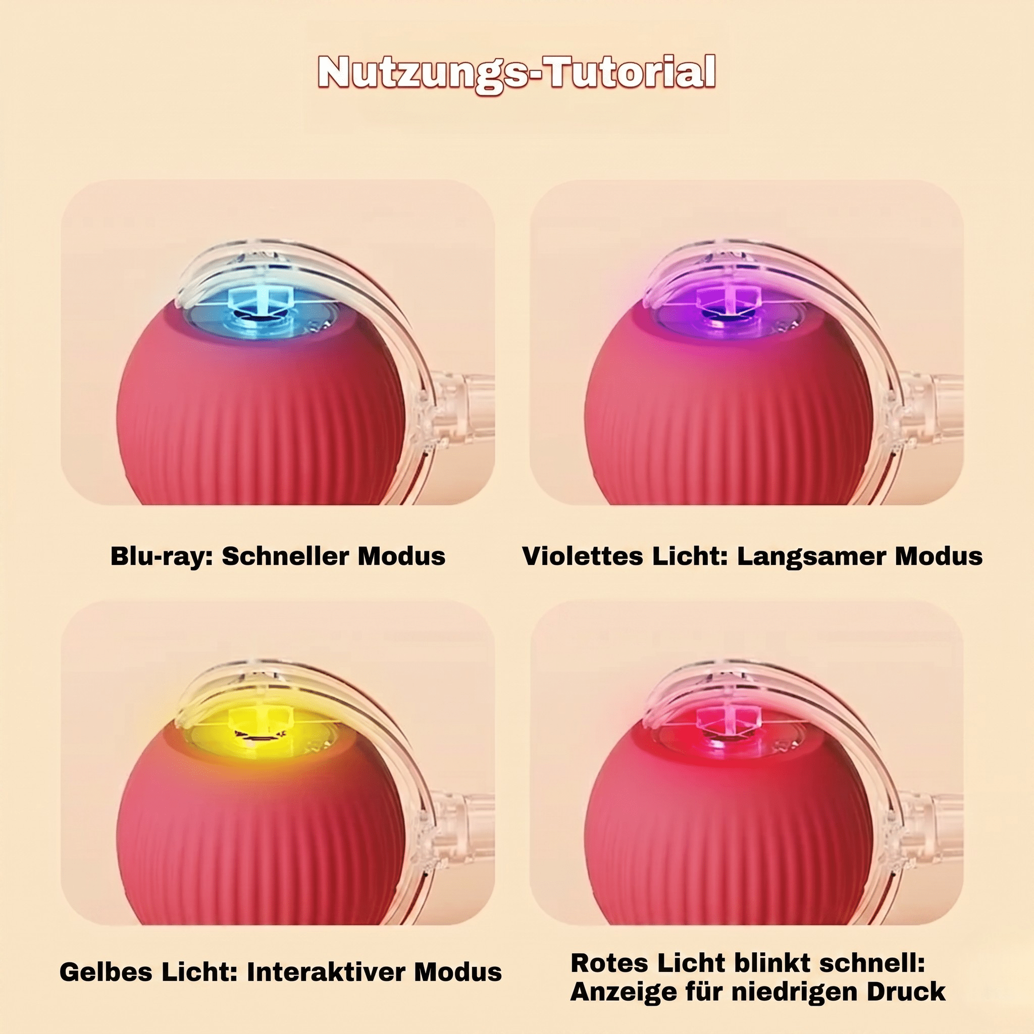 Glowpaws - LED Spielball für aktive Hunde & Katzen - Sopheria