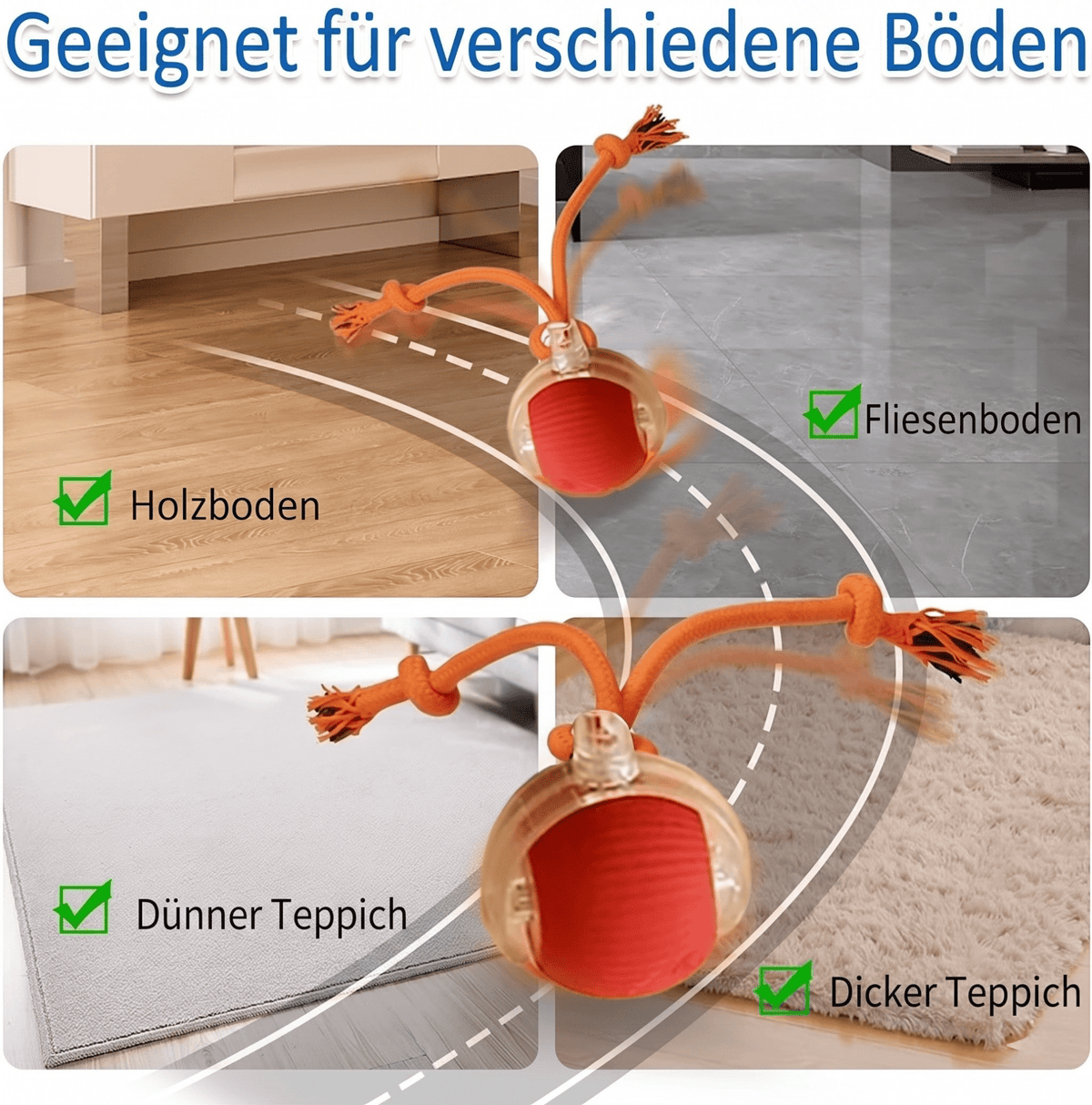 Glowpaws - LED Spielball für aktive Hunde & Katzen - Sopheria