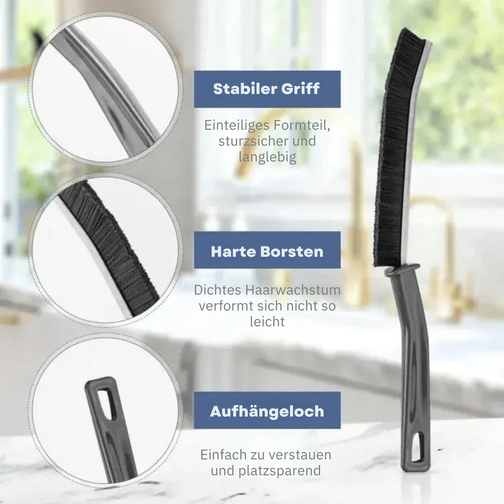 GriffGlanz™ / Fugenreinigungsbürste mit harten Borsten - Sopheria