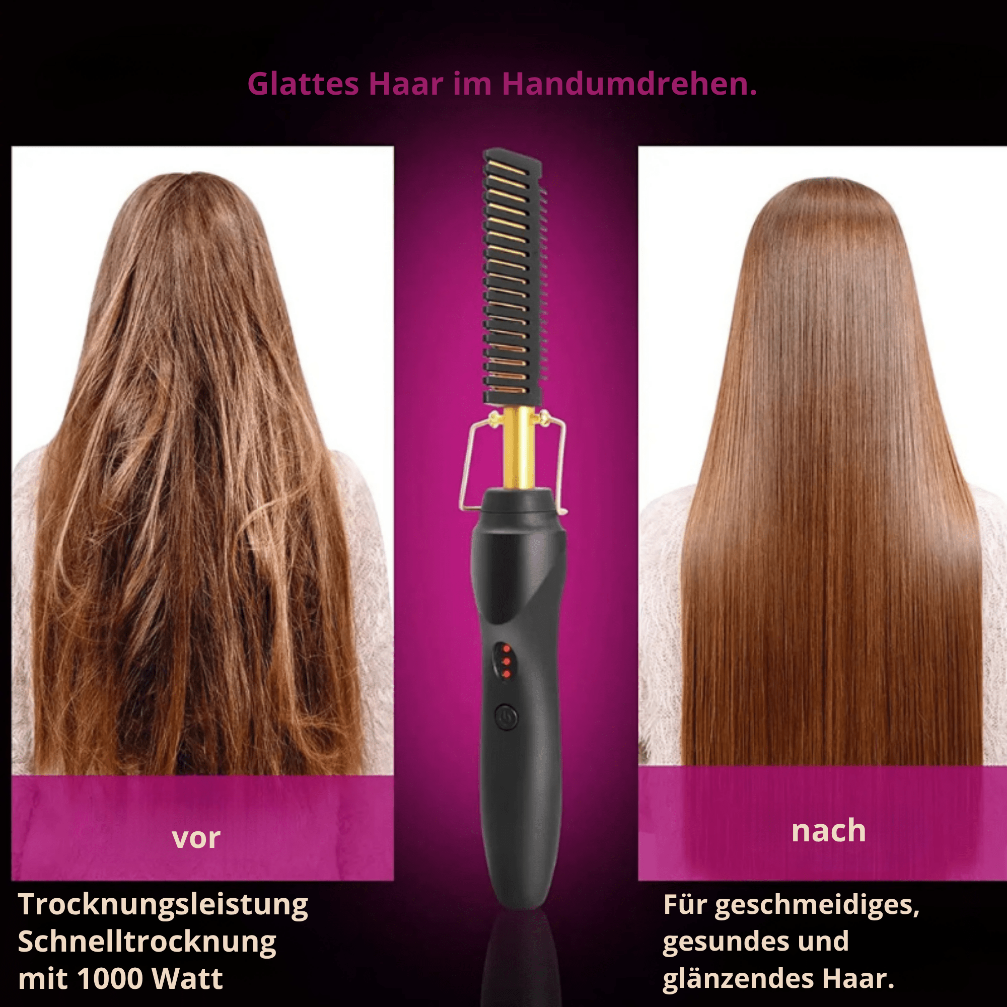 HaarHimmel™ / Elektrischer Glättungskamm aus Titan - Sopheria