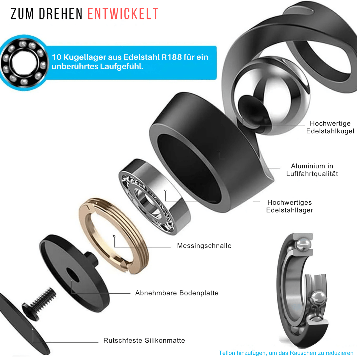 HelixHypnose™ / Schwerkraft trotzendes kinetisches Schreibtischspielzeug (1+1 GRATIS) - Sopheria