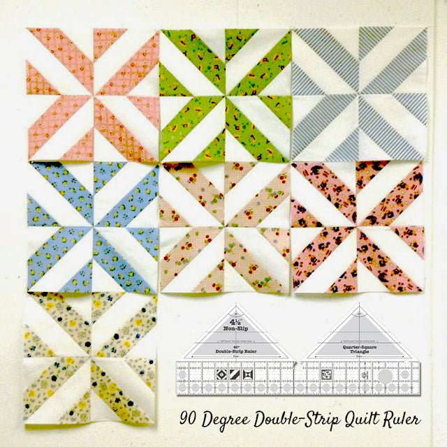 Henrike 90° Doppelstreifen-Lineal für Patchwork und Quilten - Sopheria