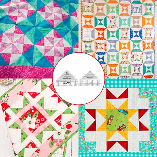 Henrike 90° Doppelstreifen-Lineal für Patchwork und Quilten - Sopheria
