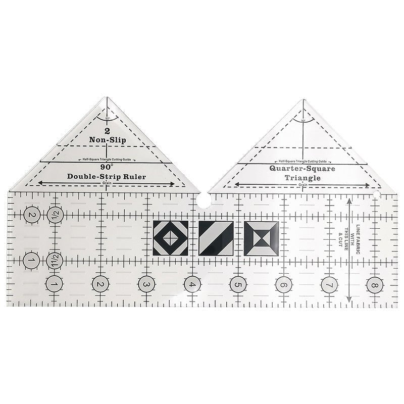 Henrike 90° Doppelstreifen-Lineal für Patchwork und Quilten - Sopheria