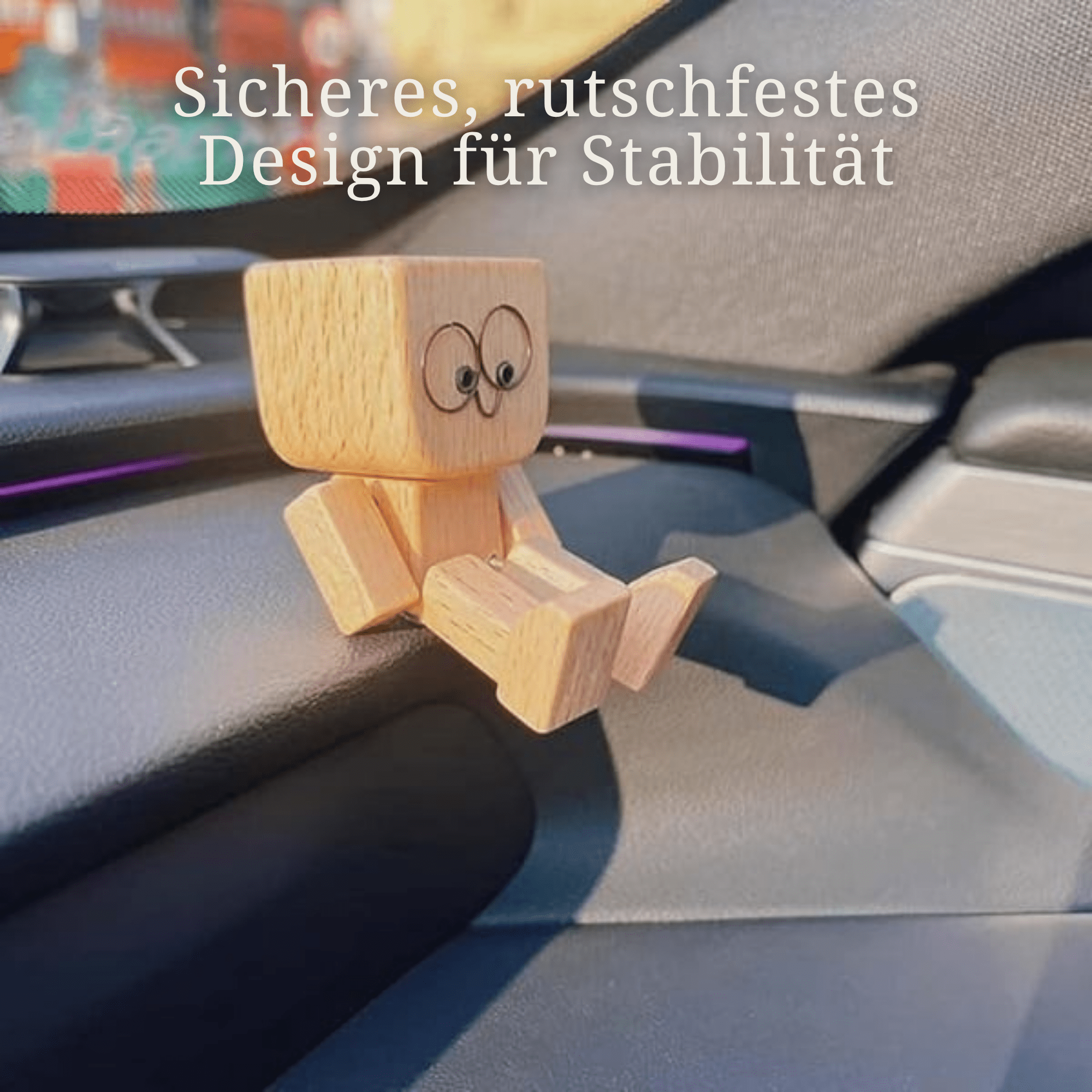 HolzFreund – Wackel Holzfigur mit Magnet Gesichtern - Sopheria
