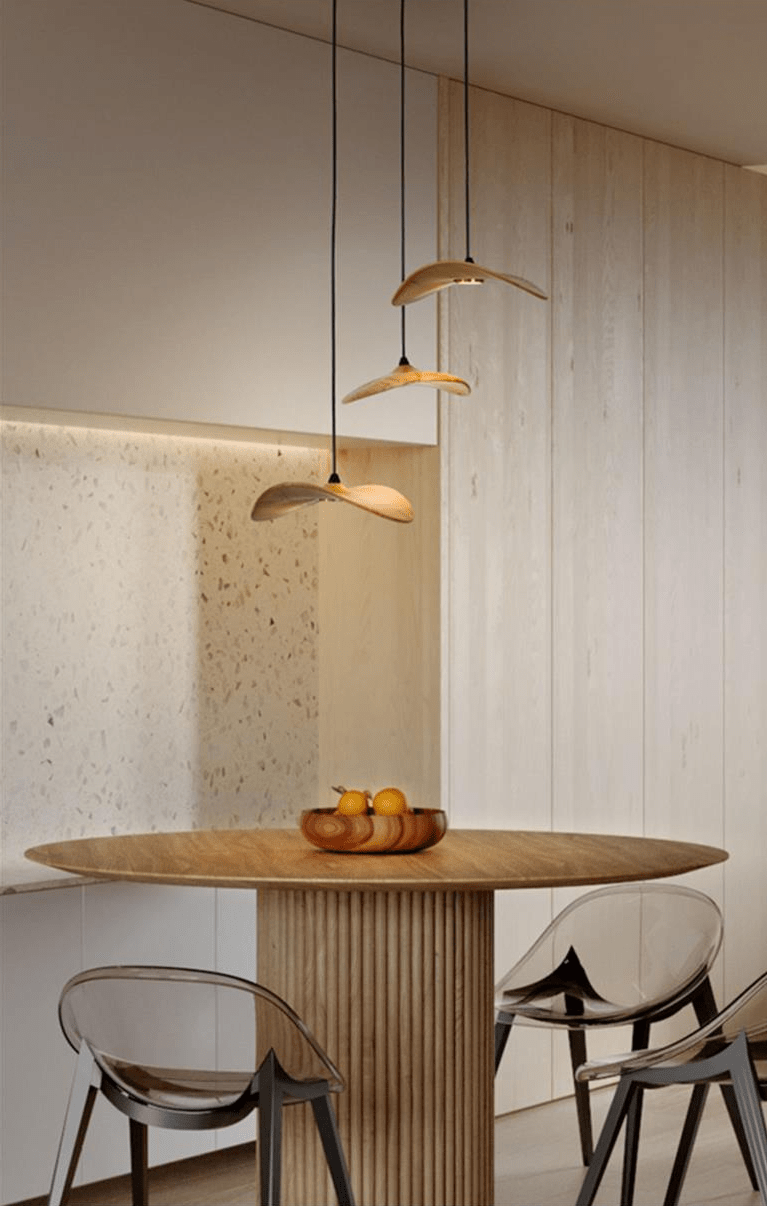 HolzHarmonie™ / Holz Wabi Sabi Japandi Pendelleuchte Kronleuchter - Sopheria