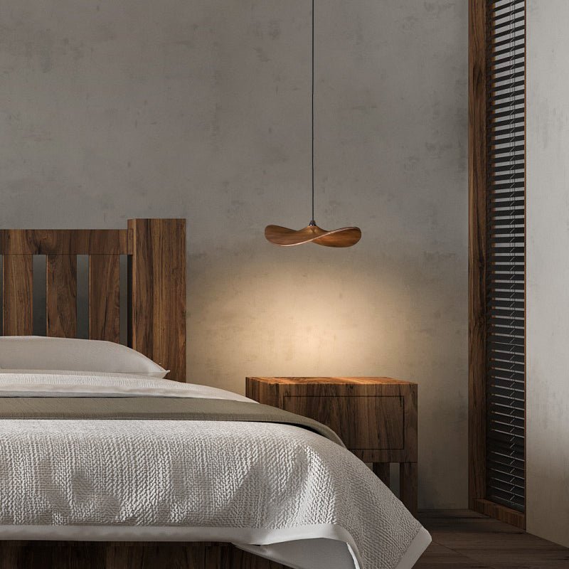 HolzHarmonie™ / Holz Wabi Sabi Japandi Pendelleuchte Kronleuchter - Sopheria