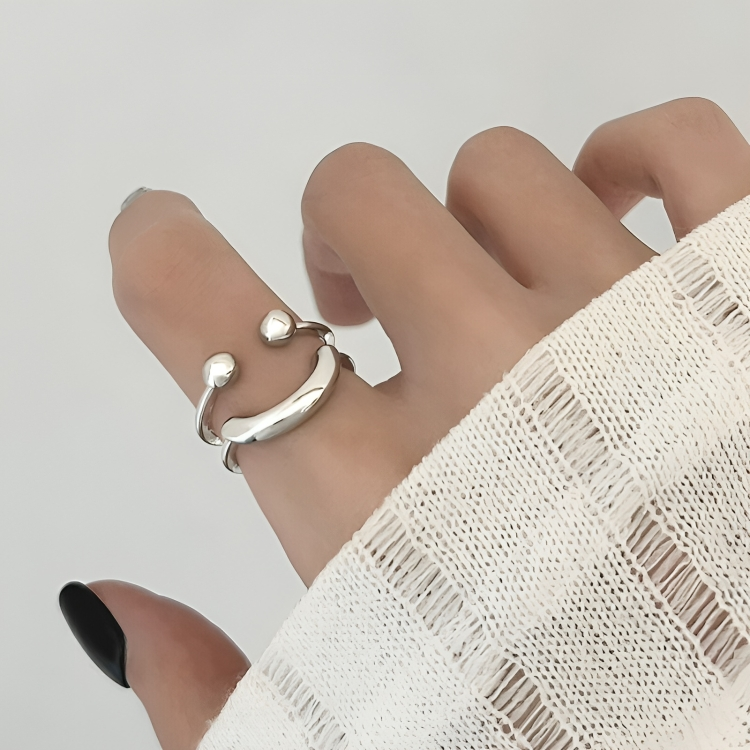 LächelLupen™ / Smiley Verstellbarer Ring