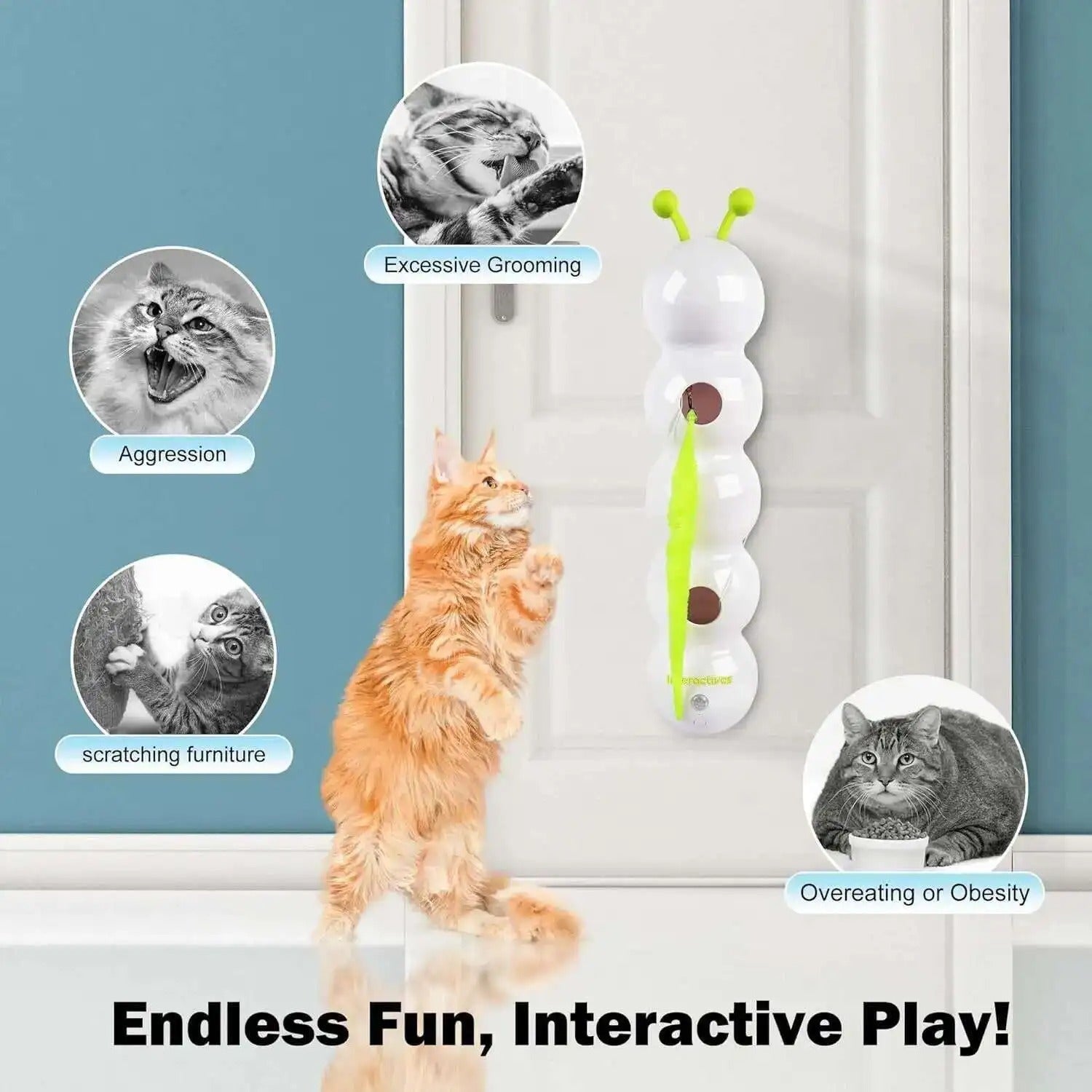 Heinrike – Interaktives Katzenspielzeug mit Wurmbewegung