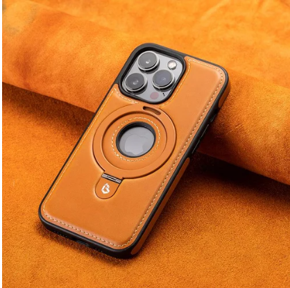 LederLuxus / Superluxuriöse iPhone-Lederhülle mit unsichtbarem Ständer