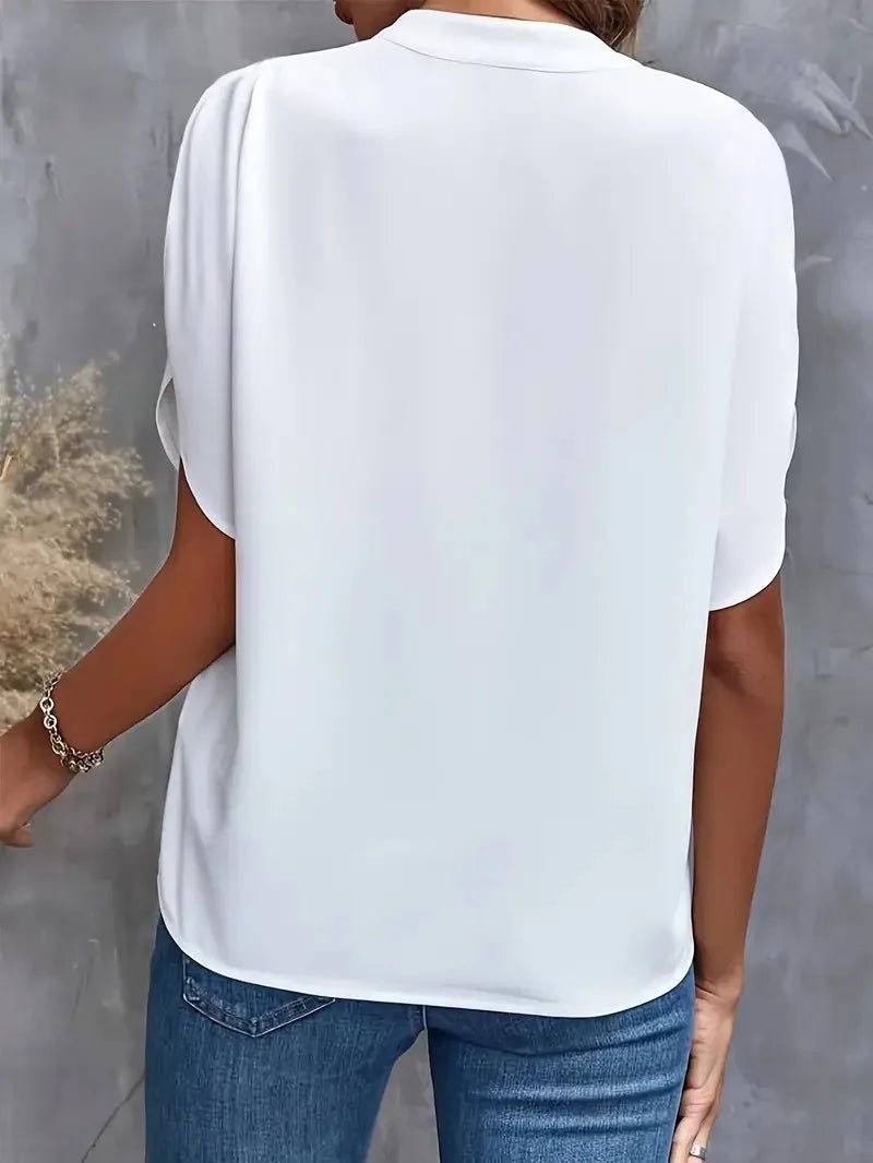 Isalie – Elegante V-Ausschnitt-Blusen mit fließendem Stoff - Sopheria